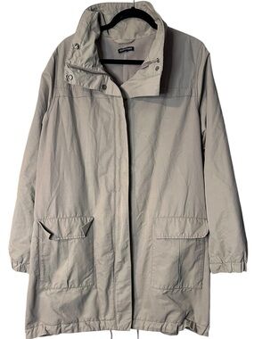 Eileen Fisher Taupe Rain/Utility Jacket, Women’s XL